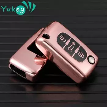 Чехол для ключей из ТПУ с 2 3 кнопками для Citroen C-Crosser C3 C4 Picasso Berlingo, чехол для Peugeot Partner Tepee 207 307 308 407 3 Buttons красный