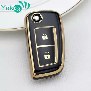 Чехол для ключей из ТПУ с 2 кнопками для Nissan Qashqai J11 X-trail Trail Murano MAXIMA ALTIMA Juke Micra Tiida Pulsar 2014-2018, аксессуары чёрный