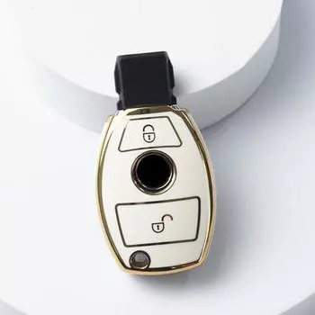 Чехол для ключей из ТПУ с 2 кнопками, брелок для Mercedes Benz ABCER Class GLS GLA GLK GLC CLS CLA AMG W204 W205 W212 W463 W176