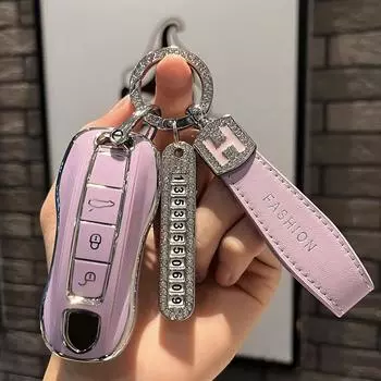 Чехол для ключей из ТПУ с 3 кнопками, брелок для Porsche Panamera Cayenne 971 911 9YA Macan Boxster, автомобильные аксессуары