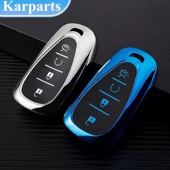 Чехол для ключей из ТПУ с 4 кнопками для Chevrolet Chevy Malibu Camaro Cruze Traverse Spark Equinox Sonic Volt Protect Shell красный