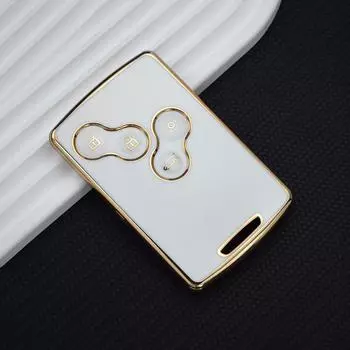 Чехол для ключей из ТПУ с 4 кнопками, брелок для Renault Duster Captur Clio Logan Megane Koleos Scenic Nema Fluence Zoe, аксессуары Key Case белый