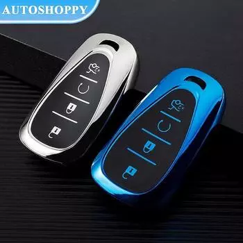 Чехол для ключей из ТПУ с 4 кнопками для Chevrolet Chevy Malibu Camaro Cruze Traverse Spark Equinox Sonic Volt Protect Shell красный