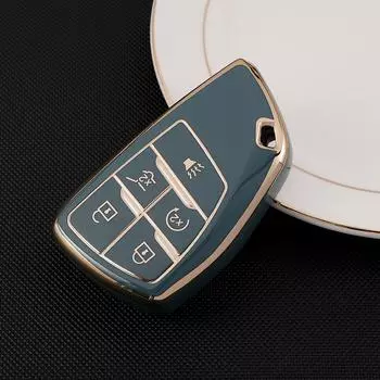 Чехол для ключей из ТПУ с 5 кнопками, брелок для Chevrolet Tahoe Suburban, GMC Yukon, Buick ENVISION S Plus Avenir 2020 2021, аксессуары Key Case белый