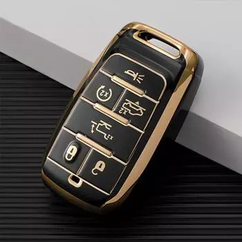 Чехол для ключей из ТПУ с 6 кнопками для Jeep Renegade Grand Cherokee Dodge Charger Ram 1500 2500 3000 Challenger Chrysler Journey Key Case белый