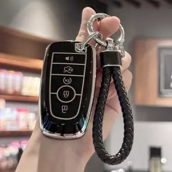 Чехол для ключей из ТПУ с брелоком для Ford Explorer Fusion Escape Edge Expedition F150 F250 F350 F450 F550 Maverick Mustang