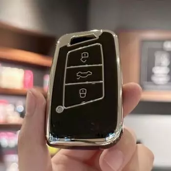 Чехол для ключей от автомобиля, брелок для ключей, чехол для VW, для Passat B8, для сиденья, для Skoda, пульт дистанционного управления без ключа чёрный