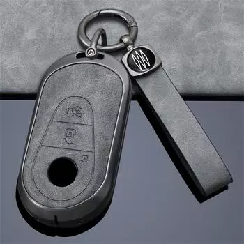 Чехол для ключей от автомобиля, держатель для Mercedes Benz S Class W223 2020 2021, аксессуары для салона автомобиля, автомобильный Стайлинг, держатель, брелок в виде ракушки серый