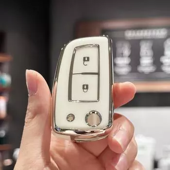 Чехол для ключей от автомобиля для Nissan Rogue Rogue Select Rogue Sport Sylphy Pulsar Sentra, складной откидной чехол с 2 кнопками, пульт дистанционного управления для автомобиля без ключа чёрный