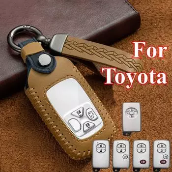 Чехол для ключей от автомобиля для Toyota Noah Tarago Mark X RAV4 Voxy Corolla Yaris Estima, аксессуары для защиты кожи ключей, автомобильный Стайлинг синий