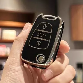 Чехол для ключей от машины, брелок для Hyundai i10 i20 ix20 i30 ix35 для Kia Ceed Soul Sportage Venga чёрный