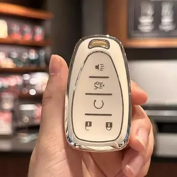 Чехол для ключей от машины, брелок для Chevrolet 2016-2021 Chevy Equinox Malibu Camaro Cruze Blazer Traverse Trax чёрный
