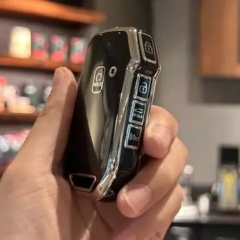 Чехол для ключей от машины, чехол-брелок для Kia Ceed Cerato Forte NIRO Seltos Sorento Soul Sportage Telluride K5, умный дистанционный ключ без ключа чёрный