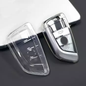 Чехол для ключей от машины для Bmw F20 G20 G30 X1 X3 X4 X5 G05 X6 X7 G11 F15 F16 G01 G02 F48, держатель для аксессуаров, брелок в виде ракушки прозрачный