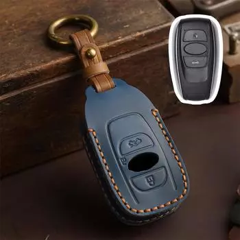 Чехол для ключей от машины для Subaru BRZ Forester Legacy Outback WRX WRX STI Impreza XV Crosstrek Smart Keyless Remote Cover, сумка для ключей коричневый