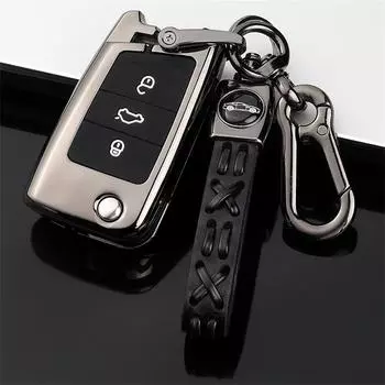 Чехол для ключей от машины для Volkswagen VW Golf 7 gti mk7 r Touran Skoda Octavia 3 Superb Karoq Kodiaq Seat Leon mk3 Ateca, аксессуары серый