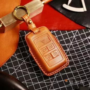 Чехол для ключей от машины GUSHIBEI из натуральной кожи для LAND ROVER, красный, синий чёрный