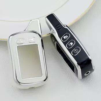 Чехол для ключей от машины из ТПУ, система сигнализации с дистанционным управлением, брелки, чехол для Tomahawk TZ 7010 9020 9030 9010 9031 SL-950, двухсторонний ЖК-дисплей Key Case белый