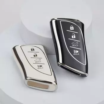 Чехол для ключей от машины из ТПУ с 3/4 кнопками, чехол для Lexus NX ES UX US RC LX GX IS RX 200 250h 350h LS 450h 260h 300h UX200, аксессуары 3 button key cover белый