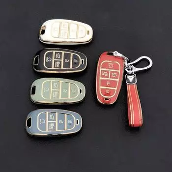 Чехол для ключей от машины из ТПУ для Hyundai 5 7 Button Sonata Sel Ev 6 Ev 8 IONIQ 5 NEXO Tucson Sonata Grandeur Sonata Limited Keychain