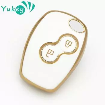 Чехол для ключей от машины с 2 кнопками для Renault Megane Modus Espace Laguna Duster Logan DACIA Sandero Captur Fluence Clio Kangoo Scenic серый