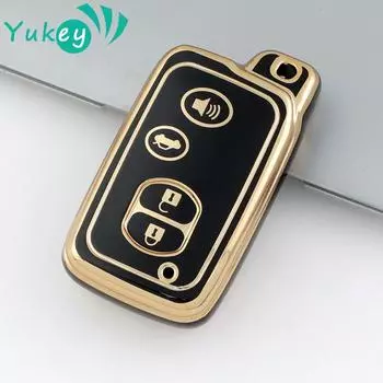 Чехол для ключей от машины с 4 кнопками для Toyota Prius 30 Alpha Aqua Land Cruiser Auris для Lexus LC 200, держатель для ключей с дистанционным управлением 2012-2014 чёрный