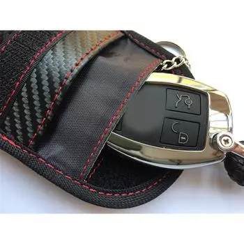 Чехол для ключей от машины с картой Фарадея, сумка для блокировки сигналов, RFID-экранирующий ключ, сумки для кредитных карт, органайзер для защиты конфиденциальности чёрный