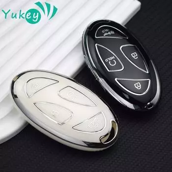 Чехол для ключей от машины Silver Line 5 7 кнопок из ТПУ для IONIQ 6, новый чехол для ключа Grand Prix GN7 для нового аксессуара для ключей от машины Kona SX2 5 Buttons чёрный