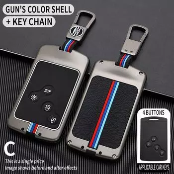 Чехол для ключей от машины UMQ с 4 кнопками для Renault Duster Captur Clio Logan Megane 1 2 3 Koleos Scenic, аксессуары для ключей, защита