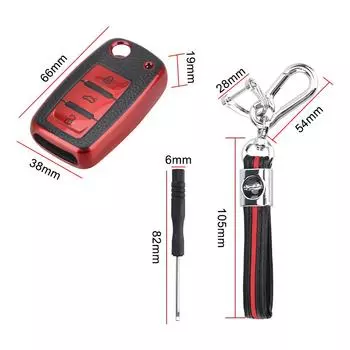 Чехол для ключей с 3 кнопками и защитой от царапин для VW Volkswagen Bora Lavida plus Sagitar Lamando Jetta Passat Polo Tiguan Gran Lavida зелёный