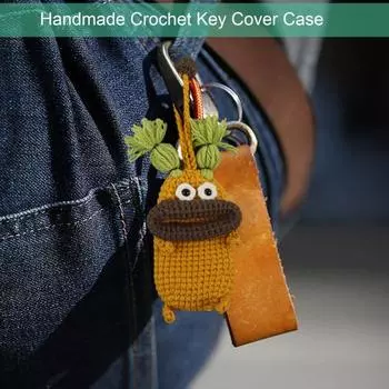 Чехол для ключей с мультяшным ртом и колбасой, большой крючок для вязания крючком, чехол для ключей ручной работы A