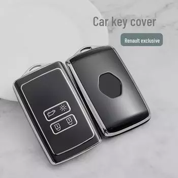 Чехол для ключей Silver Edge для смарт-ключа Renault Koleos 2017 года, подходит для пульта дистанционного управления автомобиля Koleos 18.