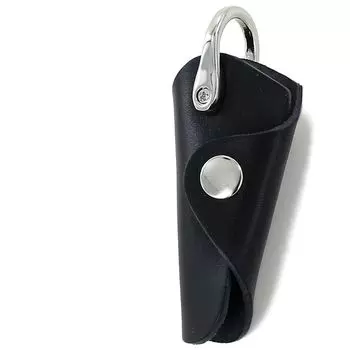 Чехол для ключей Tochigi из кожи, маленький, компактный, стильный, из натуральной кожи, размером с ладонь, изготовлен в Японии, кожаный, черный, для мужчин и женщин [] (№2 Серебро)