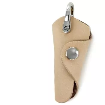 Чехол для ключей Tochigi из натуральной кожи, маленький, компактный, размером с ладонь, изготовлен в Японии, кожа, натуральный серебристый, мужской, женский [] № 4