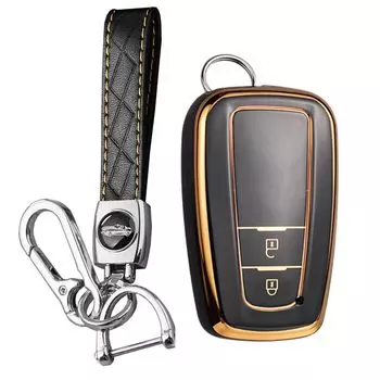 Чехол для ключей Toyota Key Case силиконовый держатель для ключей класса люкс совместим с TOYOTA New Prius 50 Series Corolla Corolla Sport RAV4 Camry Land Cruiser Prado 150 Late