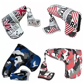 Чехол для клюшки Custom с кольцом для ключей Pin Type, совместимый с Scotty Cameron Odyssey Magnetic Type Union Flag Camouflage America (США)