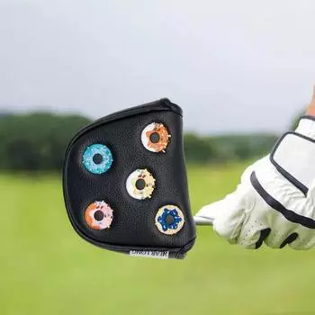 Чехол для клюшки для гольфа из искусственной кожи, полукруглый, квадратный, пончик, магнитный, деревянный, клюшка для защиты головы, аксессуары для гольфа, подарок для гольфиста Arc-shaped