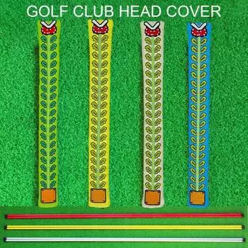 Чехол для клюшки для гольфа, устойчивый к царапинам, износостойкий дизайн с вышивкой, защитный чехол для клюшки для гольфа, аксессуары для оборудования жёлтый
