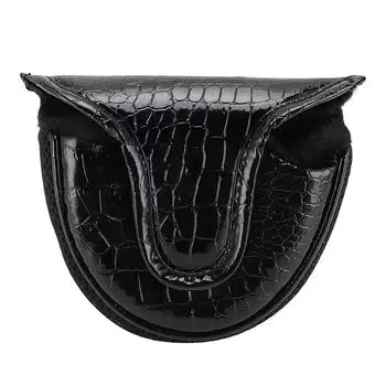 Чехол для клюшки Mallet Putter, защитный чехол для головы клюшки из полиуретана, чехол для клюшки с плюшевой подкладкой для тренировок, черный