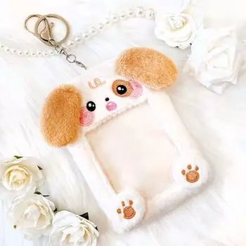 Чехол для коллекционной карты Корейский брелок для ключей Утка коллекционная книга Держатель для коллекционной карты Корейские разные товары пушистая собака любимые товары для занятий Чехол для карты