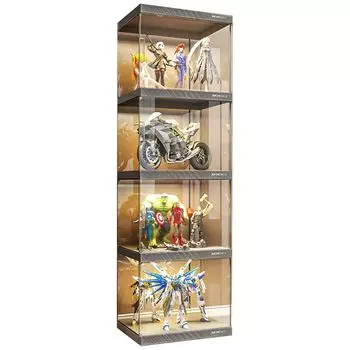 Чехол для коллекционных фигурок PFLife Витрина для коллекционных фигур Чехол для коллекционных фигур Чехол для полки Чехол для полки для фигурок Большой коллекционный шкаф Большая ширина 40 фигурок