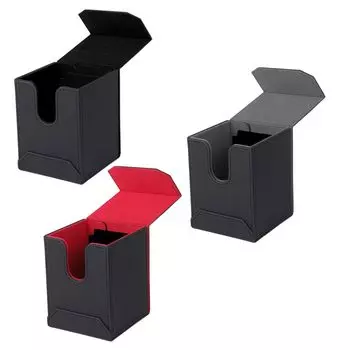 Чехол для коллекционных карт Bellevue Deck Case, разделитель карт, магнитный чехол для Pokeka, совместимый с черными 3 цветами (Красный, Серый, Набор)