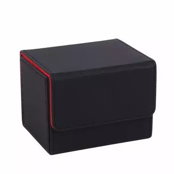 Чехол для коллекционных карт Toy God, кожаный чехол для коллекционных карт, держатель для хранения карт размера S (Размер S/Черный и красный) чёрный