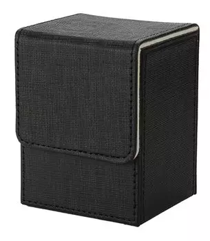 Чехол для коллекционных карт Venssu Deck Case, вертикальный магнит, искусственная кожа, 100 штук, чехол, совместимый с Pokemon Duema, различные карточные игры Yu-Gi-Oh BOX (черный)