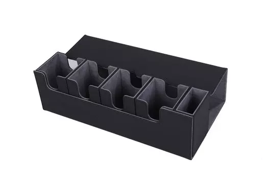 Чехол для колоды коллекционных карт Toy God съемный с магнитом 4 держателя для колоды держатель для игральных костей чехол для карт чехол для коллекционных карт кожаный чехол для карт держатель для хранения + (черный) чёрный