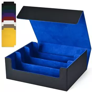 Чехол для колоды UAONO, большая емкость, магнитный чехол для игральных костей, верхний загрузочный игровой коврик, ящик для хранения игральных костей из искусственной кожи, коробка для хранения карточек для коллекционных карт