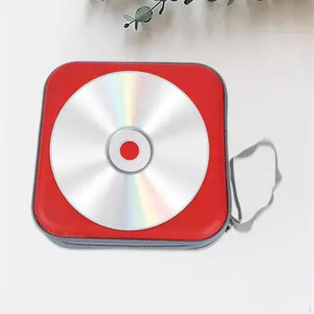 Чехол для компакт-диска, 40 вместительных защитных чехлов, портативный пылезащитный переносной диск для хранения DVD красный
