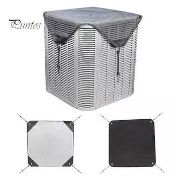 Чехол для кондиционера с набором крючков, ветрозащитный, дышащий, универсальный, простая установка, наружный блок, защитная сетка для кондиционера L серебряный