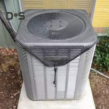 Чехол для кондиционера с набором крючков, ветрозащитный, дышащий, универсальный, простая установка, наружный блок, защитная сетка для кондиционера L серебряный