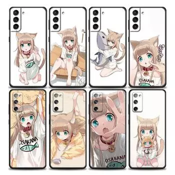 Чехол для косплея с котом для Samsung Galaxy S21 S22 S20 Ultra FE Plus S7 S8 S9 S10 Plus, чехлы Funda Lovely Cute Kawaiii Girl Anime Samsung S7